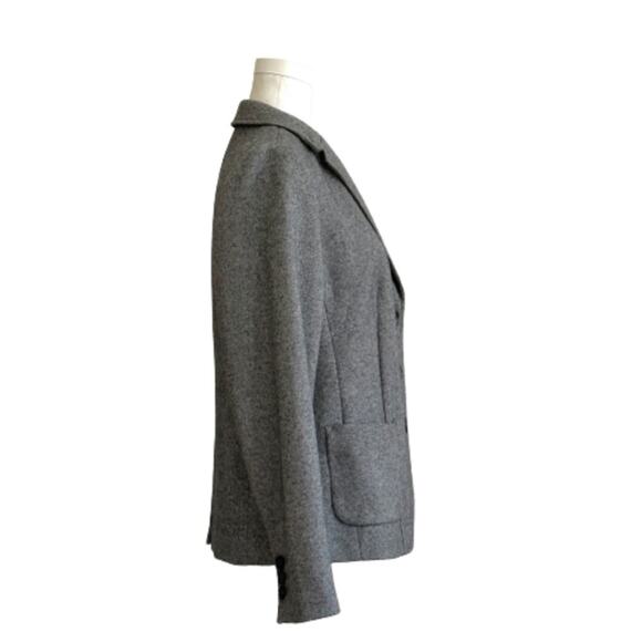 Talbots Blazer Jacket Gray Wool Blend Button Front Pockets Blazer Size 10 - Picture 4 of 12